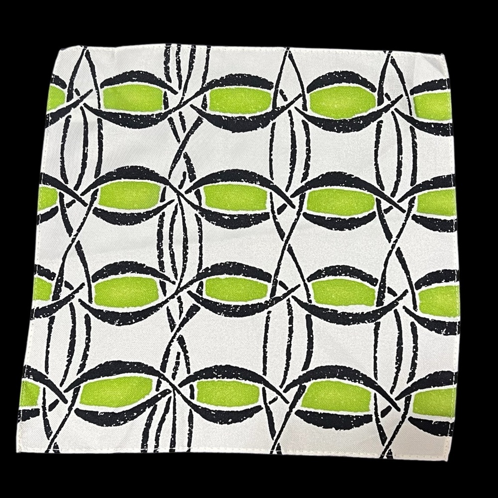 Vintage 60’s Silk Men’s Pocket Square Retro Mid Century Modern Aesthetic